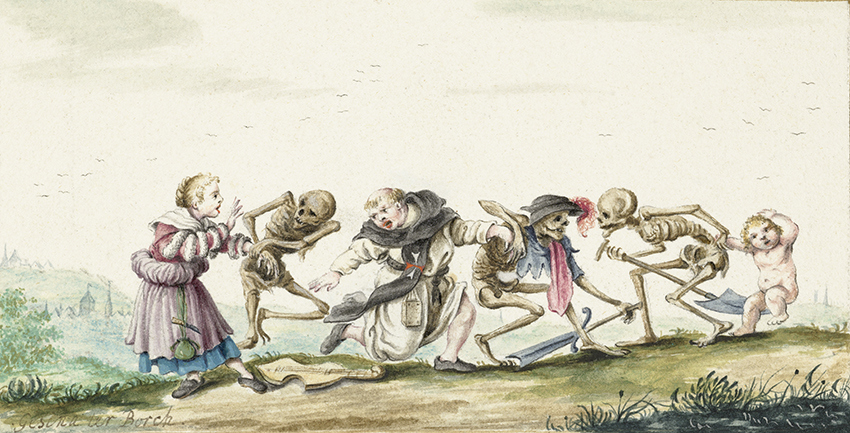Målning "Dödsdansen" av Gesina ter Borch